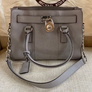 Michael kors Grey Handbag , silver studs and accents